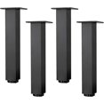 thumbnail image 1 of Patas de muebles de aleación de aluminio ajustables en altura, patas de mesa de café para sofá, patas de gabinete de baño para fregadero, 5-40 cm, negro mate, con tornillos, 4 piezas (35 cm/13,8 pulgadas) oso de fresa Electrónica, 1 of 3