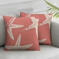 thumbnail image 3 of Orange Starfish Pillow Covers  Coastal Throw Pillows Summer Nautical Ocean Theme Decorations Beach Pillowcase  Outdoor Decor Farmhouse Cushion Case for Couch Sofa Bed, 3 of 7