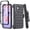 Black Stripe, variant on Thousand Gear Samsung Galaxy A37 5G Case, Built-In Screen Protector & Belt Clip Holster