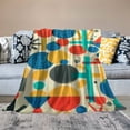 thumbnail image 5 of FCXZI Colorful Pattern Geometric Shapes Flannel Blanket, Lightweight 30*40in, 5 of 7