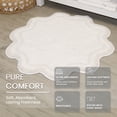 thumbnail image 2 of Home Weavers Allure Collection 100% Cotton Round Bath Rug 30", Soft & Absorbent Circular Bathroom Mat, Non-Slip Backing, Quick Dry, Machine Washable Bath Rug for Floor, Tub & Shower, White, 2 of 8