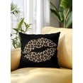 thumbnail image 2 of 1 Pack Outdoor Pillows Waterproof, Black Brown Vintage Art Indoor/Outdoor Throw Pillows with Inserts, Retro Abstract Art Decorative Pillow for Patio Furniture Chairs Couch, 2 of 8