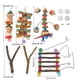 thumbnail image 5 of uds. Columpio para loros, juguetes para masticar, divertidos troncos naturales coloridos, hojas de maíz, nueces de mazorca, jaula para loros y pájaros, juguetes colgantes, 5 of 8