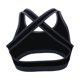 thumbnail image 4 of Mujer Yoga Fitness Stretch Entrenamiento Camiseta sin mangas Sin costuras Racerback Acolchado Sujetador deportivo (Negro XXL), 4 of 4