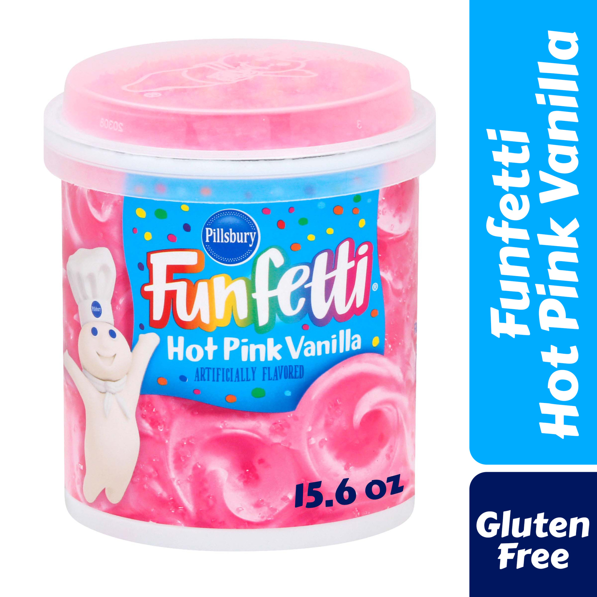 Pillsbury Funfetti Hot Pink Vanilla Frosting, 15.6 Oz Tub - image 2 of 7