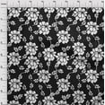 thumbnail image 4 of oneOone Polyester Spandex Black Fabric Jacobean Floral Silhouette Diy Clothing Quilting Fabric Print Fabric By Yard 56 Inch Wide, 4 of 4