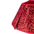 thumbnail image 3 of Northlight 26" Red Sequins Hexagonal Christmas Tree Collar, 3 of 7