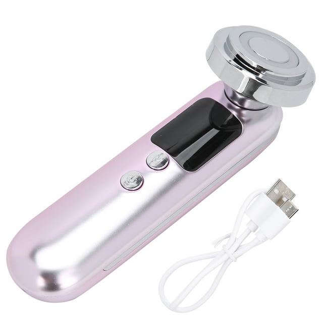 Máquina de belleza EMS para limpieza profunda, terapia de luz roja y azul, dispositivo de rejuvenecimiento de la piel, oro rosa