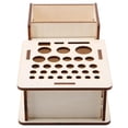 thumbnail image 2 of Delaman Support à Outils Multi-Trous DIY Rangement Outils Support en Bois Tige en Cuir Boîte de Rangement, 2 of 8