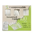 thumbnail image 1 of Go4Green Ensemble de Couverts Assortis (Cuillères 40 Pcs, Fourchettes 40 Pcs, Couteaux 20 Pcs), 1 of 5