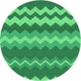 thumbnail image 1 of Ahgly Company Indoor Round Patterned Neon Green Area Rugs, 6' Round, 1 of 6