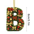 thumbnail image 1 of Christmas Tree Ornaments 2D Acrylic Monogram Pendants With Santa Hat 26 Letters For DIY Crafts And Home Decor, 1 of 5