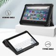 thumbnail image 5 of EpicGadget Case for Amazon Fire 7 (12th Generation, 2022 Released) - Lightweight Tri-fold Stand Auto Wake/Sleep Folio Cover Case + 1 Screen Protector and 1 Stylus (Black), 5 of 7