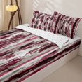 thumbnail image 3 of Homewish Retro Red Zipper Queen Comforter Set with Fitted Sheet and 2 Pillowcases,Contemporary Aesthetic Zipper Bedding Set,Reversible,4pcs, 3 of 8