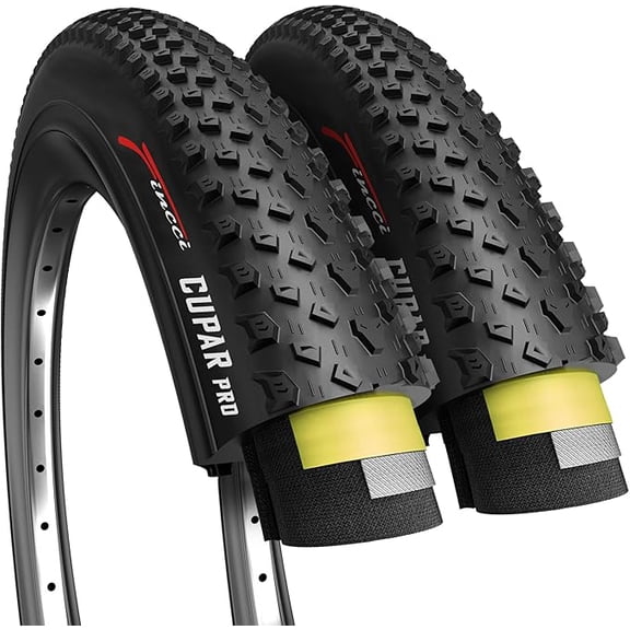 Fincci 26x2.10 Bike Tires (54-559) Foldable Anti-Puncture for MTB, XC, Hybrid, and Folding Bikes, 2-Pack