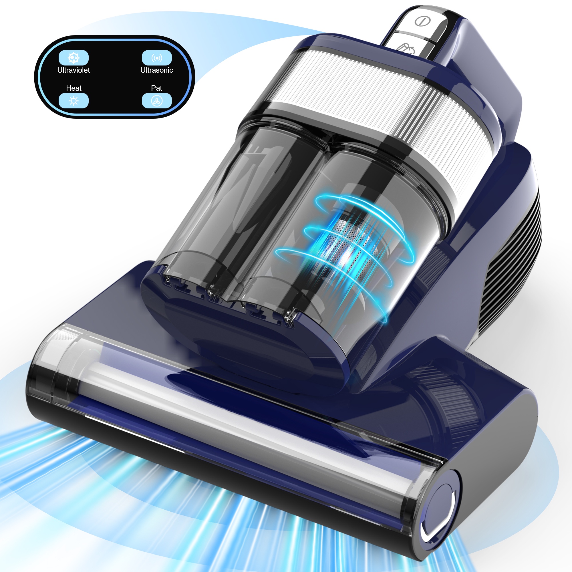 Maircle Mattress Vacuum Cleaner, 18Kpa Bed Vacuum With UV Sanitizing, 149°F Heat, HEPA Filter & Ultrasonic, Handheld Vacuums With LED Display for Bed, Couch