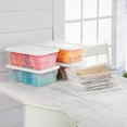 thumbnail image 3 of Sterilite 6 Quart Storage Box, Stackable Plastic Container, Home Organizer, White, 12 Pack, 3 of 9