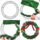thumbnail image 4 of Marco de corona de metal redondo con flores para hacer manualidades, adorno colgante para puerta de entrada, ventana, decoración de bodas, fiestas y Navidad, 4 of 4
