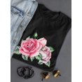 thumbnail image 3 of Big Watercolor Roses  T-Shirt Women -Image by Shutterstock, Female x-Large, 3 of 4