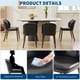 thumbnail image 4 of Set of 2 brown wood dining sillas con negra sponge forrado fabric y ergonomic backrest, 4 of 6