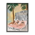 thumbnail image 2 of Stupell Industries Girls in Summer Beach Canopy Coastal Painting White Framed Art Print Wall Art, 2 of 5