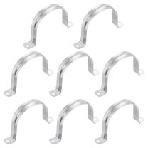 8pack Rigid Pipe Strap Fit 3 Inch (75mm) Tube OD, 2 Holes Stainless Steel Tension Tube Clamp for Pipe Fixing