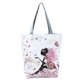 thumbnail image 1 of Roomy Solid Shoulder Straps Shoulder Pouch Smooth Zipper Riding Bike Girl Print Tote Pouch for Work, 1 of 10