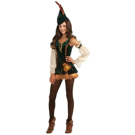 Forest Bandit Medieval Robin Hood Girl Fancy Dress Up Halloween Teen
