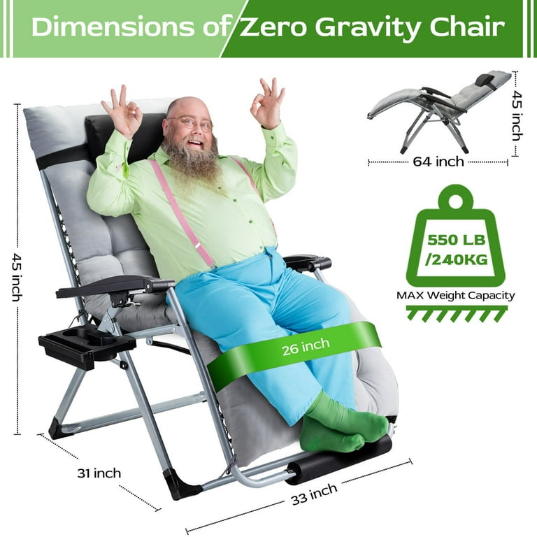 Zero Gravity Chair Packs,VECUKTY Patio Lawn for Indoor and