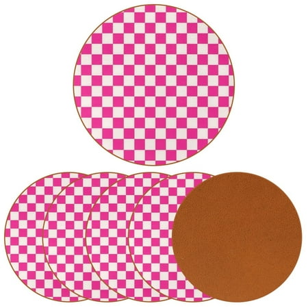 

YZUOUZY Coasters Coaster set of 6 Round Cool Coasters Seamless Pattern Flowers