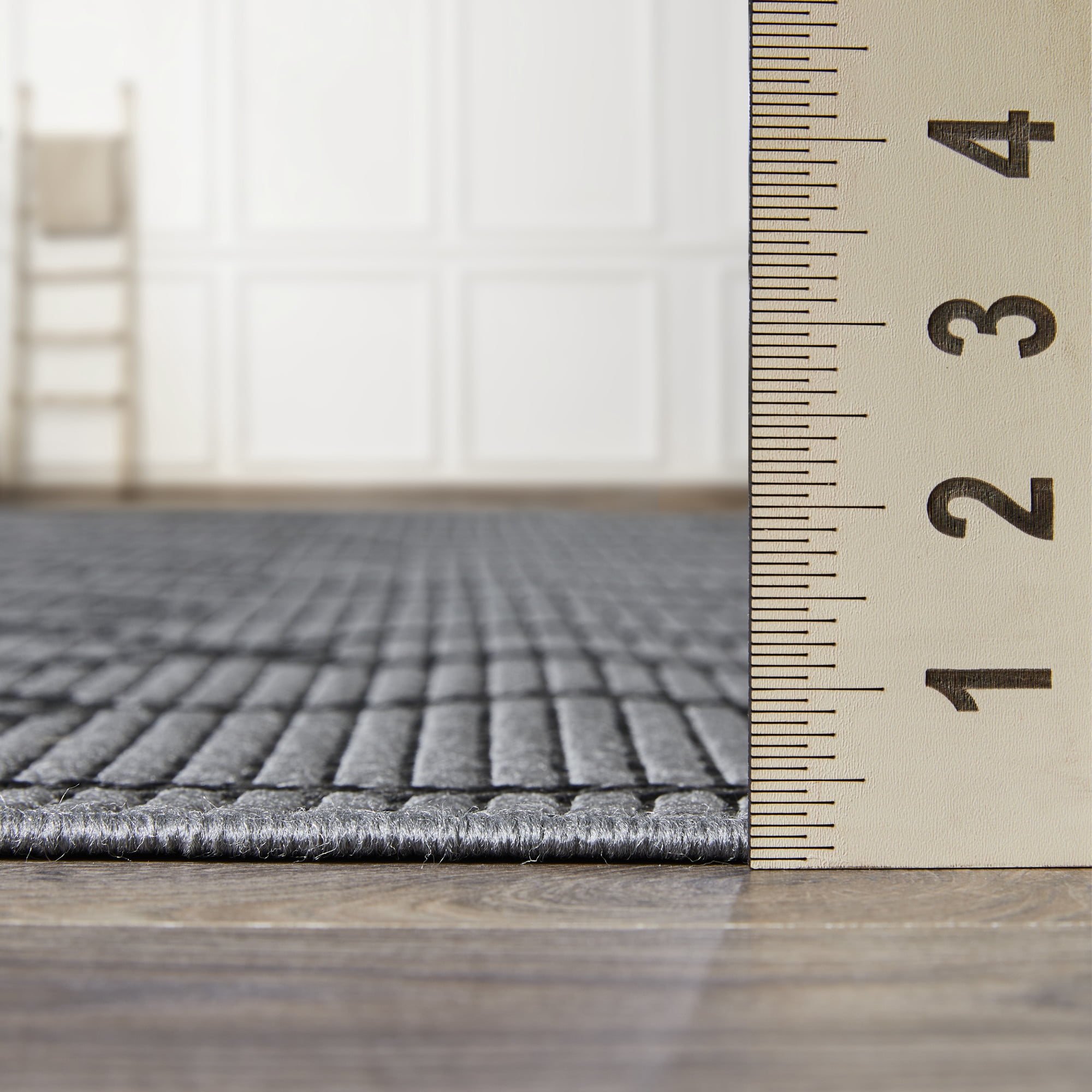 Loomaknoti Breyleigh Chendler 6' x 9' Grey Trellis Indoor Polypropylene Area Rug