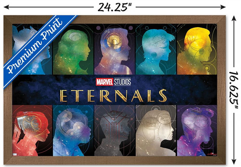 Marvel Eternals - Side Profile Wall Poster, 14.725" x 22.375", Framed
