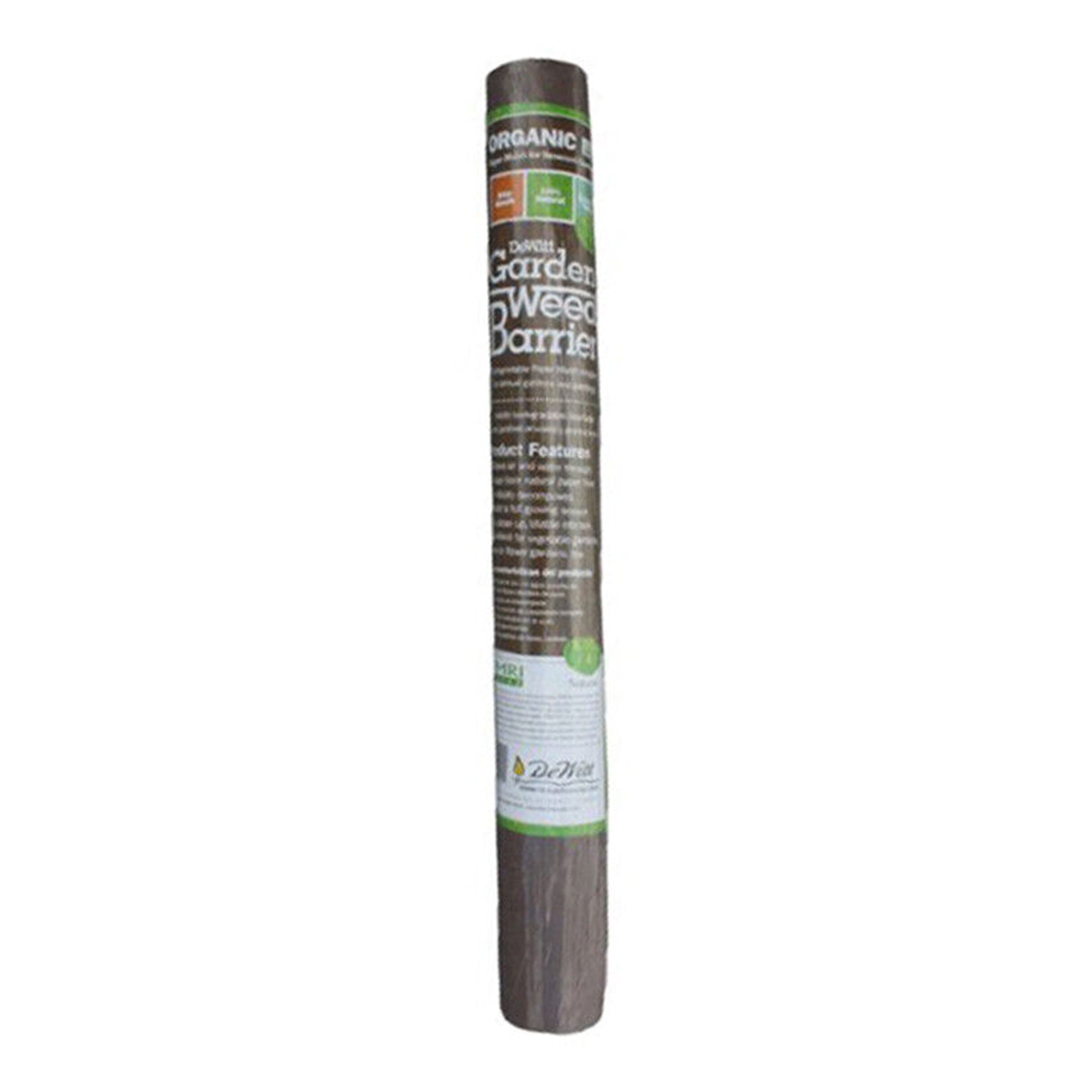 DeWitt Garden Weed Barrier Natural Paper Mulch, Organic Ground Cover Mat, 4 x 300 Feet