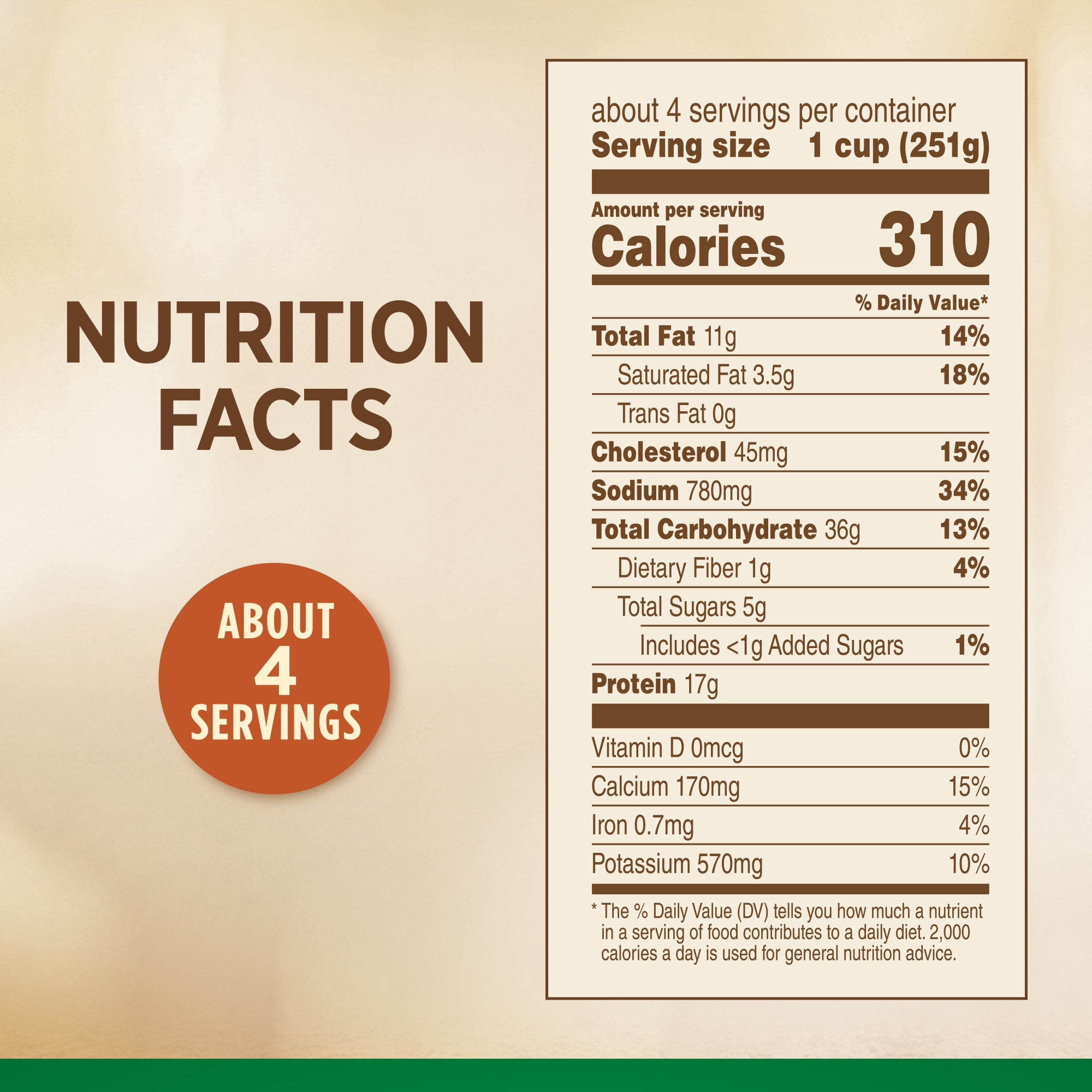 Marie Callender's Cheesy Chicken and Rice, Family Size, Frozen Meal, 36 oz.