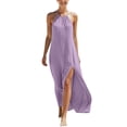 thumbnail image 2 of Antinious Women Solid Sleeveless Round Neck Daily Versatile Casual Long Dress with Back Zip and Pockets, 2 of 5
