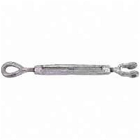 - BARON 18-5/8X6 Turnbuckle, 3500 lb Weight Capacity, Jaw Fitting A, Eye Fitting B, Galvanized Steel