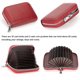 thumbnail image 2 of Credit Card Holder Wallet Rfid Blocking Slim Card Case Genuine Leather Zipper Card Organizer(Wine Red), 2 of 4