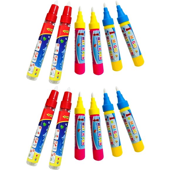 COSBAY Water Doodle Pens Replacement Water Pen Drawing Doodle Pens for Aqua Water Doodle Mat (Multicolored-12pcs)
