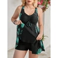 thumbnail image 4 of JYLFC Womens Plus Swimsuits 2 Pieces tankini Swimwear with Shorts, Black 3XL, 4 of 5