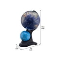 thumbnail image 5 of Benzara BM240409 Dual Globe Accent Decor with Inbuilt LED, Blue & Black, 5 of 5