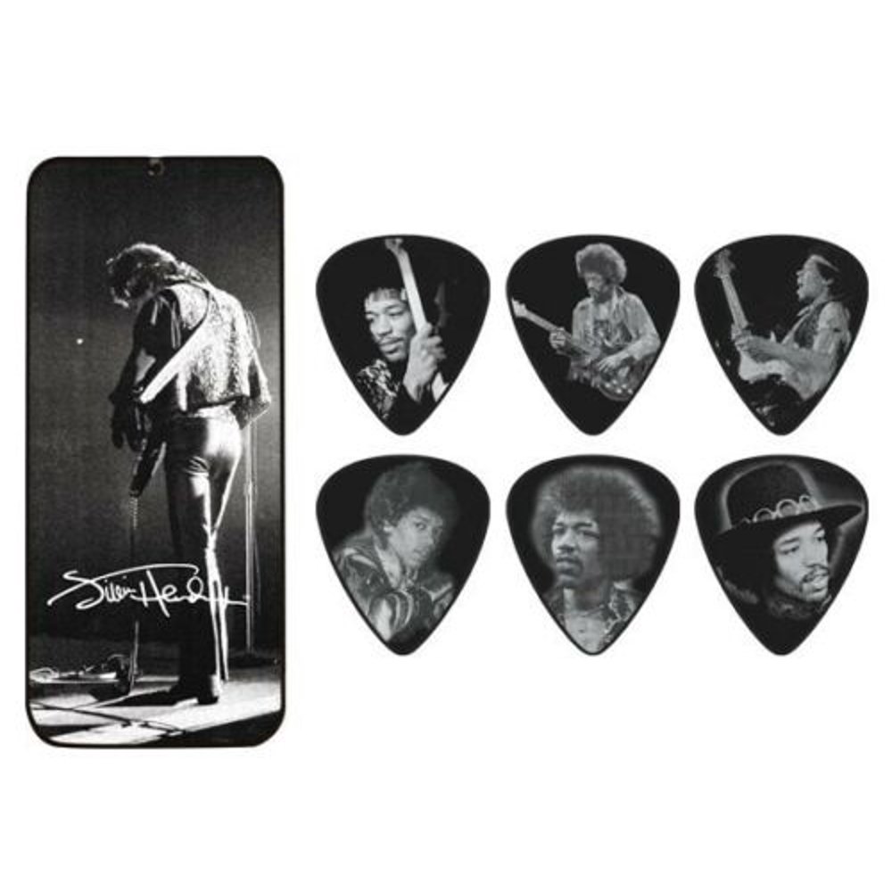 Jimi Hendrix Guitar Picks Silver Portrait Series 2 with Picks Dunlop