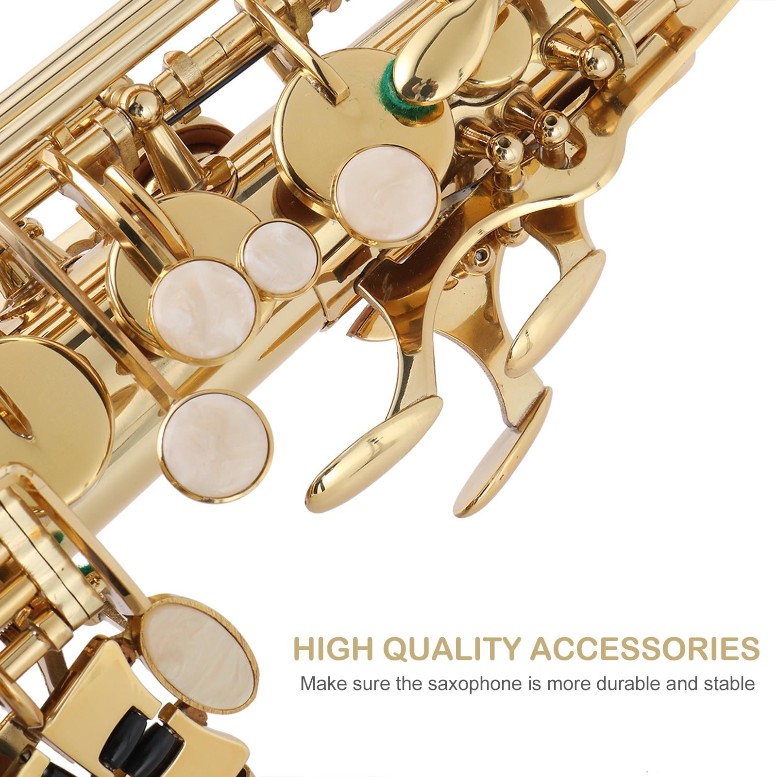 UBesGoo Professional Alto Drop E Saxophone Sax Gold w/ Case Mouthpiece & Accessories