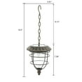 thumbnail image 5 of HomeStock Rococo Romance Brown Metal/Plastic Outdoor Solar Hanging Lantern, 5 of 9