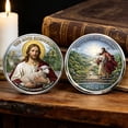 thumbnail image 6 of HuiXinOu Good Shepherd Commemorative Coin, Religious Keepsake Christian Gift, Inspirational Pocket Token for Prayer Collection, Bronze Finish Collectible, 6 of 9