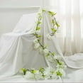 thumbnail image 5 of White Simulation Cherry Blossom Vine,90.55x1.69inch Artificial Cherry Blossom Flower Garland Silk Fake Hanging Flower Vines for Home Wedding Decoration, 5 of 5