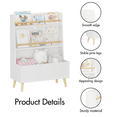 thumbnail image 4 of Yoneston 3-Tier Kids Book Rack Storage Bookshelf, Toy Storage Cabinet Organizer for Kidsroom Playroom, White, 4 of 10