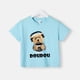 thumbnail image 3 of Camiseta de verano 100 % algodón para adolescentes, camiseta para niños con estampado sencillo de oso de dibujos animados, cuello redondo, cómoda camiseta de manga corta para niños y niñas, 3 of 5