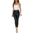 thumbnail image 2 of INSPIRE CHIC Women's Sequin Velvet Spaghetti Strap Club Party Crop Cami Top, 2 of 6