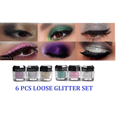 LWS LA Wholesale Store  6 Beauty Treats Cosmetics Eye shadow Color Makeup PRO GLITTER Eyeshadow PALETTE