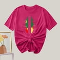 thumbnail image 1 of Puntoco Liquidación de camisetas cortas para mujer, camiseta de manga corta con cuello redondo y estampado informal a la moda para mujer, 1 of 3